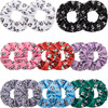 Syhood 16 Pieces Soccer Hair Scrunchies Soccer Hair Ties Elastic Sports Ball Bands Ponytail Holders Ties Accessories Bac