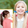 36 Pieces Hair Ties Balls Ponytail Holders Colorful Twin Bead Ponytail Balls 80s 90s Elastic Hair Accessories for Baby K