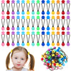 JenPen 36 Pieces Hair Ties Balls Ponytail Holders Colorful Twin Bead Ponytail Balls 80s 90s Elastic Hair Accessories Gif