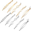 10 Pieces Geometric Metal Hair Clips and Barrettes for Women Hair Styling Pins Minimalist Wedding Accessories and Headwe