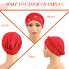 SATINIOR 9 Pcs Turbans for Women Braid Headscarf Hair Wrap Pre Tied Twisted Turbans Beanie Beaded Knotted Headband for W
