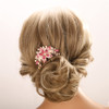 Aimimier Flower Crystal French Hair Comb Luxury Rhinestone Side Combs Long Teeth Hair Pins Decorative Hair Accessories f