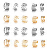 20 Pcs Gold Silveer Hair Braids Dreadlock NonPiercing Ear Clip Beard Beads Cuffs Clip Hair for Women Men Hair Accessorie