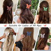 12 Pcs Cute Butterfly Claw Hair Clips 26 Inch Non Slip Matte Jaw 12 Colors Strong Hold Butterfly Hair Clamps for Women G