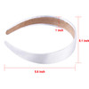 SIQUK 18 Pieces Satin Headbands 1 Inch Plain Headbands White Ribbon Headband Nonslip Satin Hard Headband for Women and G
