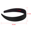 SIQUK 30 Pieces Satin Headbands 1 Inch Wide Black Headband Nonslip Satin Hard Headband DIY Headbands for Women
