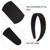 SIQUK 30 Pieces Satin Headbands 1 Inch Wide Black Headband Nonslip Satin Hard Headband DIY Headbands for Women