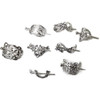 GXXMEI 8PCS Hair Clips Viking Celtic Hair Sticks Celtic Knot Hairpin Retro Silver Vintage Metal Hair Barrette Viking Jew