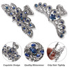 Chuangdi 4 Pieces Vintage Crystal Rhinestones Hair Clips Flower Metal Hair Claw with Sparkly Glitter Rhinestones Nonslip