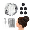 50 Pcs Bun Hair Nets Set Invisible Mesh Hair Nets Ballet Hair Bun with 40 U Shaped Pins for Women Ballet Bun Sleeping an