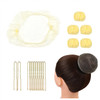 50 Pcs Bun Hair Nets Set Invisible Mesh Hair Nets Ballet Hair Bun with 40 U Shaped Pins for Women Ballet Bun Sleeping an