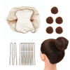 50 Pcs Bun Hair Nets Set Invisible Mesh Hair Nets Ballet Hair Bun with 40 U Shaped Pins for Women Ballet Bun Sleeping an
