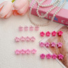 EleMirsa 96pcs Baby Girl Hair Clips 24 Multicolors Mini Flower Claw Clips in Organizer Box