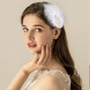 MWOOT Fascinator Feather Hair Clips 4 Pieces for 1920s Costumes Black White Barrette for Women Girls Ballet Dance Classi