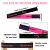 Goiple 3PCS Elastic Bands for Wig Edges Adjustable Wig Band for Edges Wig Install Accessories with Pink set9pcs Hair Wax