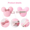 4 Pack Mouse Ears Hair Clips 22 Inch Large Girls Women Hair Accessories Glitter Mouse Bow Barrettes Kids Cosplay Birthda