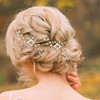 Syhood 4 Pieces Pearl Crystal Bridal Hair Pins Rhinestone Flower Wedding Hair Pins Prom Accessory for Women Wedding Hair