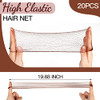 Fandamei Hair Accessories Set 20PCS Mesh Hair Nets Invisible and 40PCS U Shaped Hair Pins for Women Girls Ballet Bun Mak