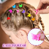Mandalahuang Hair Clip 100 Pcs Butterfly Hair Clips Pastel Rainbow Mini Hair Clip for Girls