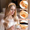 Whaline 4Pcs Fall Knotted Headbands Maple Leaves Pumpkin Sunflower Acorn Hair Hoop Autumn Harvest Decorative Hair Access