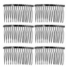 Senkary 10 Pieces Metal Hair Comb Clip Wire Wedding Bridal Veil Combs for Women 15 Teeth Black