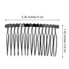 Senkary 10 Pieces Metal Hair Comb Clip Wire Wedding Bridal Veil Combs for Women 15 Teeth Black