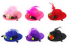 PENTA ANGEL Mini Hat Clip 6Pcs Small Tea Party Top Hat Fascinator Hair Barrette Pin with Ribbon Flower Faux Feather Mesh