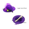 PENTA ANGEL Mini Hat Clip 6Pcs Small Tea Party Top Hat Fascinator Hair Barrette Pin with Ribbon Flower Faux Feather Mesh