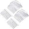 Gejoy 12 Pieces Plastic Teeth Hair Combs Tortoise Side Comb Hair AccessoriesTransparent