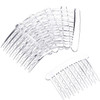 Gejoy 12 Pieces Plastic Teeth Hair Combs Tortoise Side Comb Hair AccessoriesTransparent
