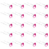 QIUTIMIY 20 Pack Pink Rhinestone Hair Pins Crystal Hair Clips for Bridal Wedding Women Hair Jewelry Accessories with Cle