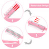 Maitys 3 Pcs Haircut Razor Comb Hair Cutting Comb with 12 Replacement Blades Double Edge Shaper for Salon Home Styling S