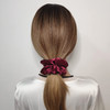Sufermoe 6 Pcs Satin Silk Hair Scrunchies 43 inch Wine Red Hair Accessories for Women and Girls