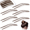 Waydress 36 Pieces U Shaped Hair Pins for Buns Bobby Pins for Women Thick Long Curly Hair Metal U Pin French Hairpin for