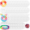 65 Pcs White Cotton Scrunchies Hair Ties Accessories for Tie Dye Party Supplies Including 30 Scrunchies 15 Bow Hair Ties