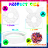 65 Pcs White Cotton Scrunchies Hair Ties Accessories for Tie Dye Party Supplies Including 30 Scrunchies 15 Bow Hair Ties