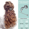 WILLBOND 2 Pcs Viking Hair Accessories Hair Clips Celtic Knot Hairpin Triangle Slides Minimalist Charms Silver Vintage M