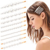 OIIKI 15Pcs Pearl Bobby Pins Alloy Pearl Hair Clips Vintage Hairpins Hair Barrette for Women Girls Bridal Wedding Valent