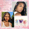 SAWINDA Stars Hair Braid Clips Gold Star Colorful Butterfly Dreadlock Accessories Shiny Loc Jewelry Handmade Hair rings