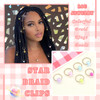 SAWINDA 21 Pieces Stars Hair Jewelry for Braids Summer Gold Loc Braid Hair Clips Colorful Beads Dreadlock Accessories Ch