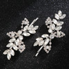 Waydress 4 Pcs Rhinestone Hair Clip Wedding Bridal Hair Barrette Decorative Leaf Crystal Side Hairpin Accessories for Wo
