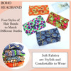 SAWINDA Boho Headbands for Women Elastic Wide Headbands Fashion Hair Twisted Knot Accessories Non Slip Soft Workout Yoga