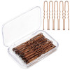 AIEX 50 Pieces UShaped Hair Pins Kit Hair Clips Secure Hold Hair Clips for Women Girls and Hair Salon Brown