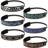 6 Pieces Headbands With Buttons for Facecover Nurse Girls Women NonSlip Velvetlined Hairband Boho Elastic Adjustable Fab