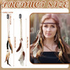 8 Pcs Feather Hair Clips Hippie Handmade Boho Hair Extensions with Feather Clip Comb Braided Beads Headdress Hippie Head