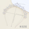 SAWINDA Silver Stars Halo Crowns for Women Goddess Crown Tiaras Headband Star Rhinestone Headpiece Fairy Wedding Headdre