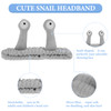 Snail Headband for Face Washing Spa Makeup Sports Cute Coral Fleece Elastic Headband with Creative Hair Accessories