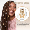 20Pcs Gold Silver Butterfly Cuffs for Womens Braids Dreadlocks Aluminum Rings Adjustable Metal Clips Hair Decorations