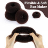 MAQIHAN Hair Donut Bun Maker Kit Updos Sock for Long Hair Bun Holder with Hair Clips 1 Extra Large 2 Large 2 Medium 2 Sm