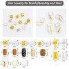 Jelyne 133 PCS Hair Jewelry for Braids Gold Hair Cuffs for Locs Hair Coils Rings Dreadlock Accessories Shells Imitation